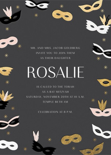 Masquerade (Photo) by Paperless Post - Back