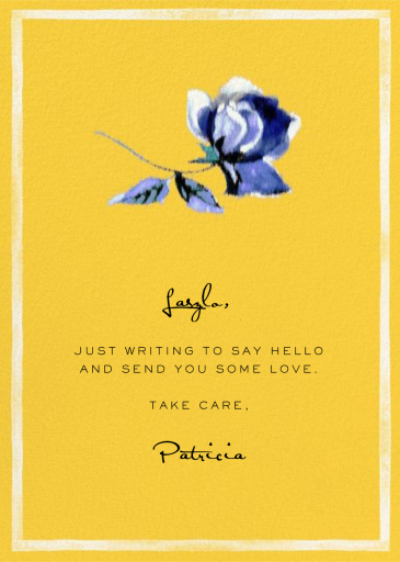 Abstracted Bloom (Greeting) - Greeting Card by Carolina Herrera - Back