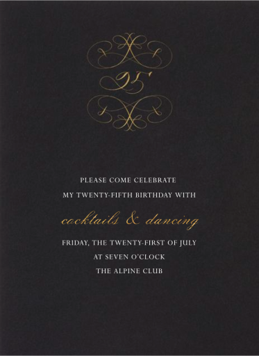 Numbers - Birthday Invitation by Bernard Maisner