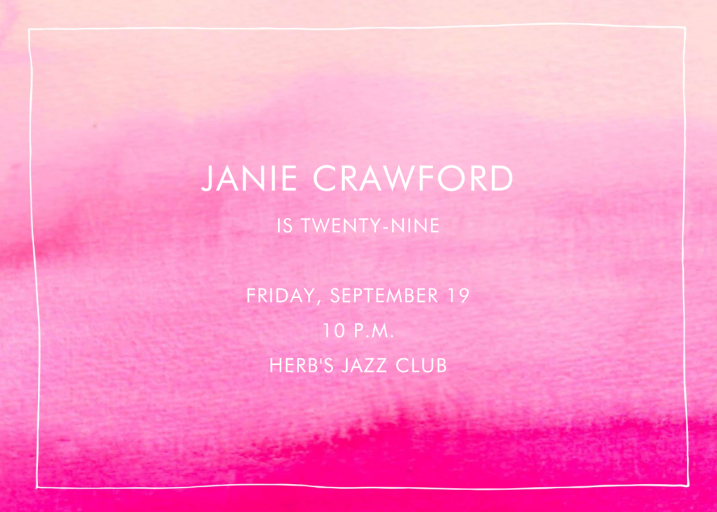 Pink Watercolor - Sweet 16 Invitation by Linda and Harriett