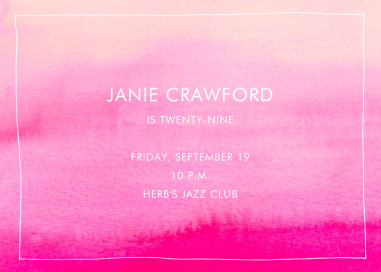 Pink Watercolor by Linda and Harriett