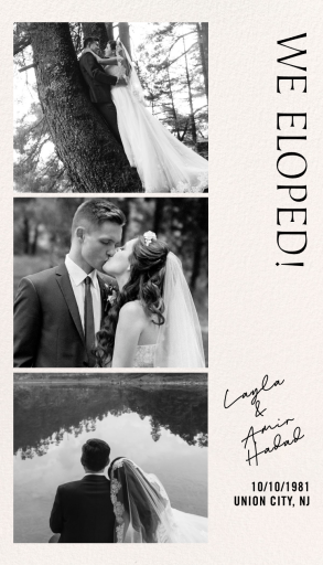 Photo Booth Film - Wedding Announcement by Paperless Post