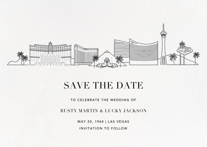City Skyline View - Save the Date by Paperless Post