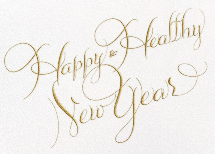Healthy Year - New Year's Card by Bernard Maisner