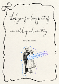 Bow Border (Custom Magic Art) - Thank You Card by Paperless Post