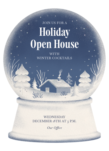 Winter Snow Globe - Corporate Holiday Party Invitation by Paperless Post