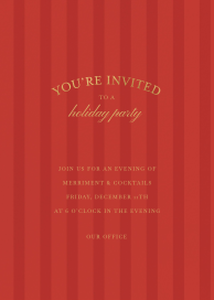 Merry Stripes - Corporate Holiday Party Invitation by Sugar Paper