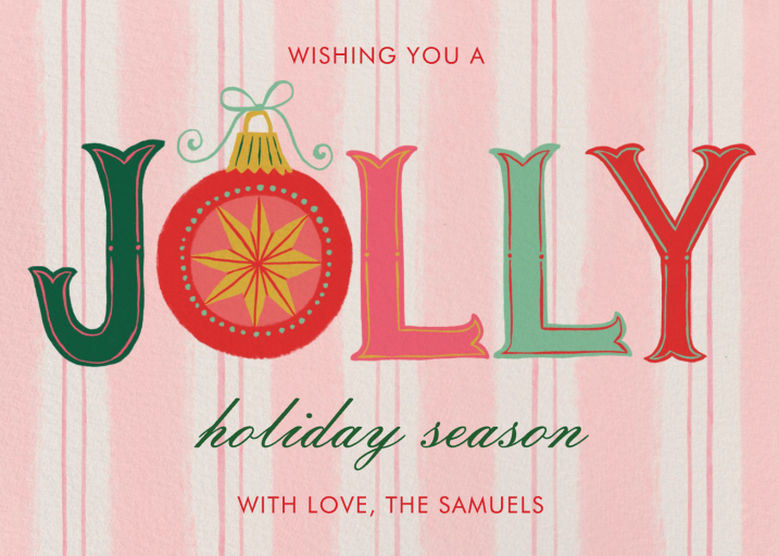 Jolly Holiday Ornament Invitation