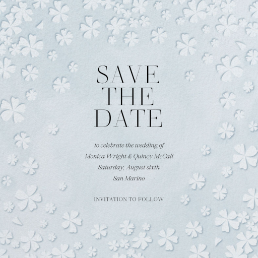 Falling Blossoms (Save the Date) by  Monique Lhuillier
