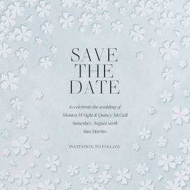 Falling Blossoms (Save the Date) by  Monique Lhuillier