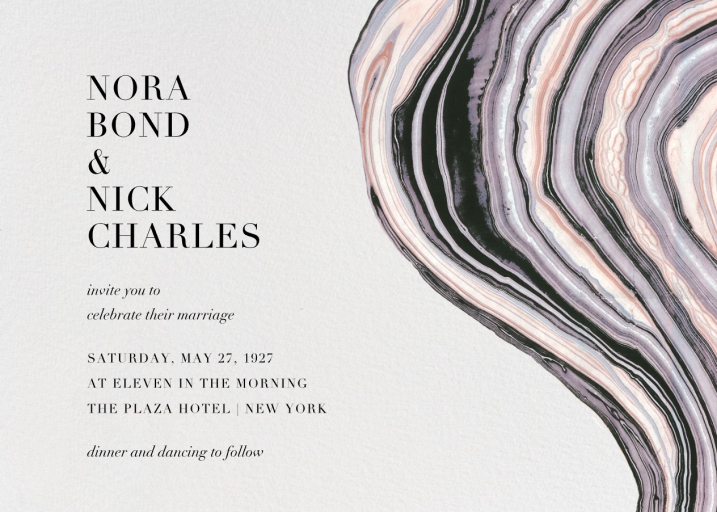 Marbleized (Invitation) - Wedding Invitation by Kelly Wearstler