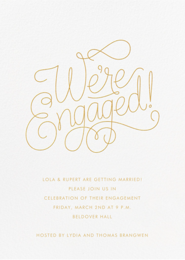 Bobbin I (Engagement) - Engagement Party Invitation by Paperless Post