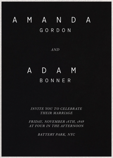 Type and Space - Wedding Invitation by Paperless Post