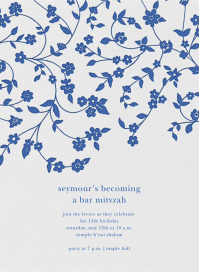Floral Trellis I - Bar & Bat Mitzvah Invitation by Oscar de la Renta