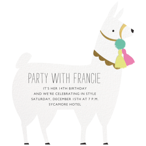 Alpaca Present by Meri Meri - Back