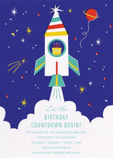 Cosmic Cake - Birthday Invitation by Cheree Berry Paper & Design