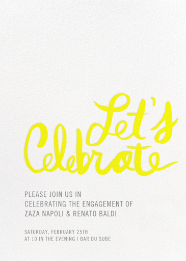 Let's Celebrate - Engagement Party Invitation by Linda and Harriett