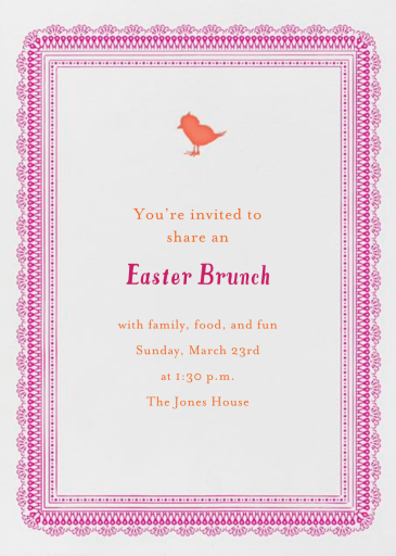 Chick Chick Chickie - Easter Invitation by Mr. Boddington's Studio