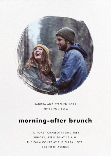 Painted Circle (Photo) - Wedding Weekend Invitation by Paperless Post