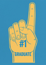 Foam Number One Hand - Graduation Card by Paperless Post