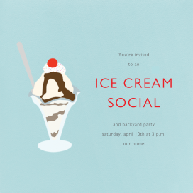 Ice Cream Sundae - Ice Cream Social Invitation by Paperless Post