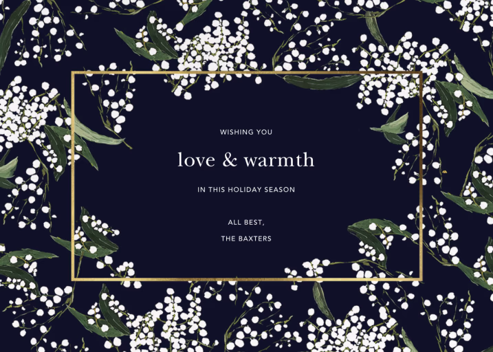 Baby's Breath - Holiday Card by Oscar de la Renta