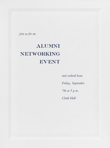 Triple Inner Bevel - Alumni Event Invitation by Paperless Post