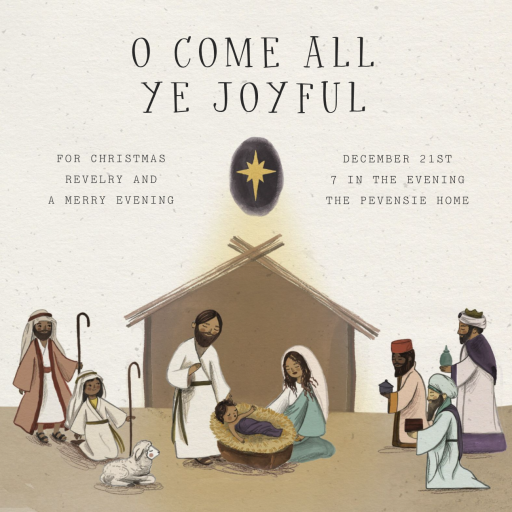 O Holy Night - Invitation by Merrilee Liddiard