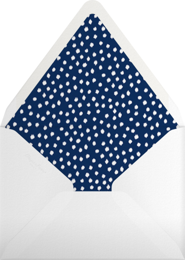 Confetti Dots Classic Blue Invitation Envelope