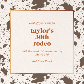 Western Border - Birthday Invitation by kate spade new york