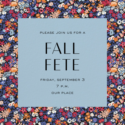 Floral Affair - Fall Party Invitation by Liberty