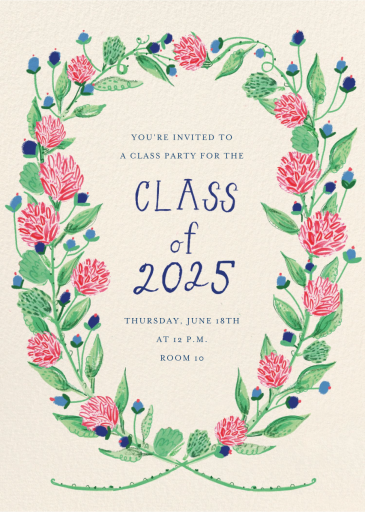 Graduation Wreath - Graduation Party Invitation by Mr. Boddington's Studio