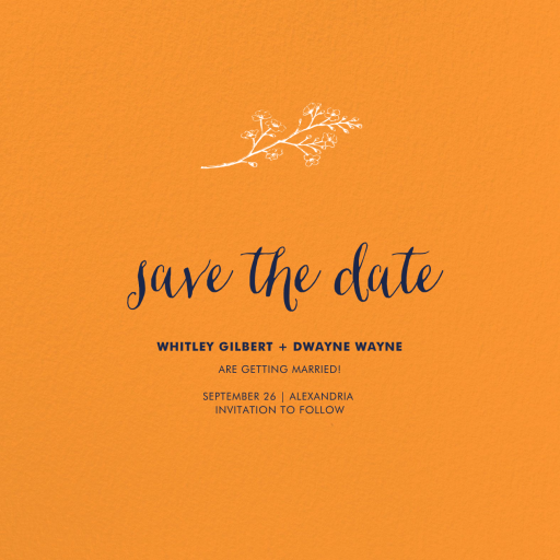 Tangelo (Square) - Save the Date by Paperless Post