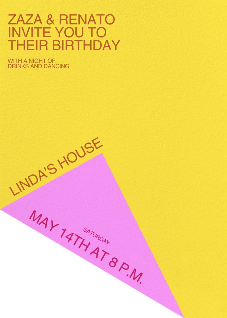 Color Fold Birthday Invitation Send online instantly RSVP tracking