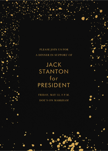 Splatter Cloth I - Fundraiser Invitation by Paperless Post