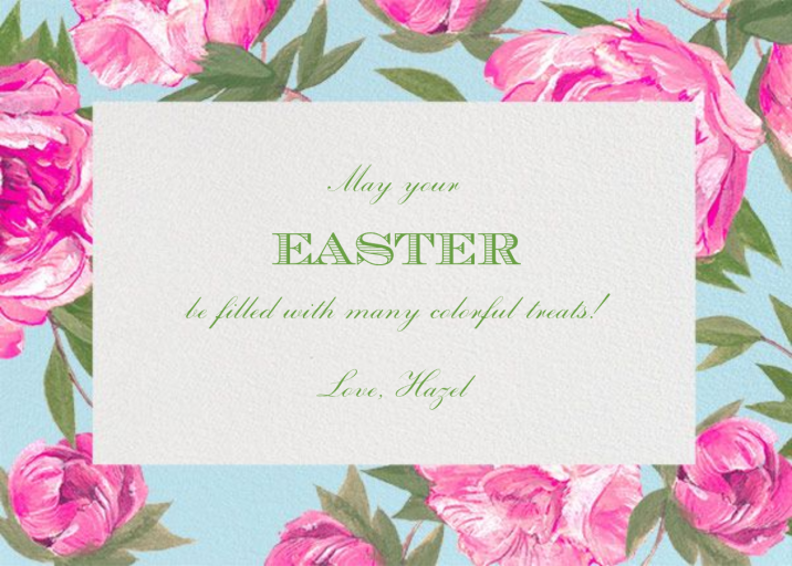 Pink Peony Frame - Easter Card by Paperless Post