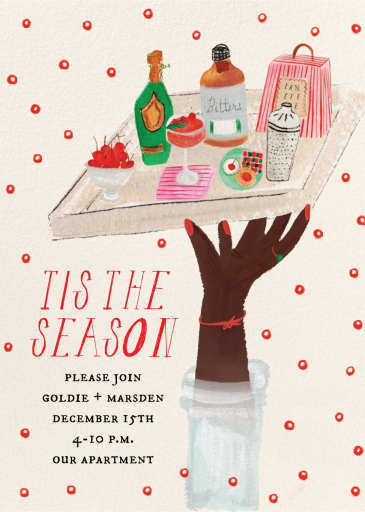 Holiday Hand - Holiday Party Invitation by Mr. Boddington's Studio