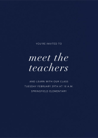 Navy - School Event Invitation by Paperless Post
