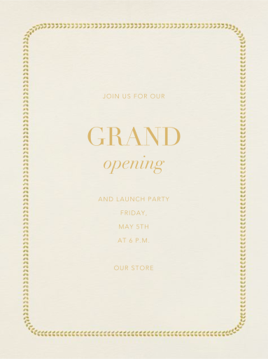 Leaf Inner Bevel Border - Launch Party Invitation by Paperless Post