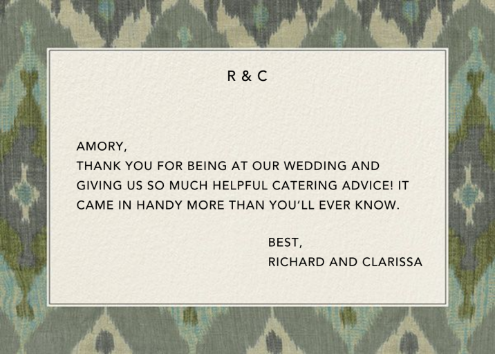 Island Ikat Horizontal - Stationery by Oscar de la Renta