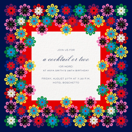 Flower Rainbow - Birthday Invitation by Mary Katrantzou
