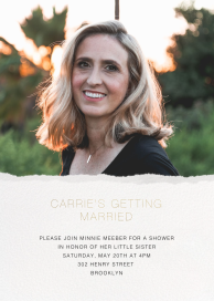 Torn Edge (Photo) - Bridal Shower Invitation by Paperless Post