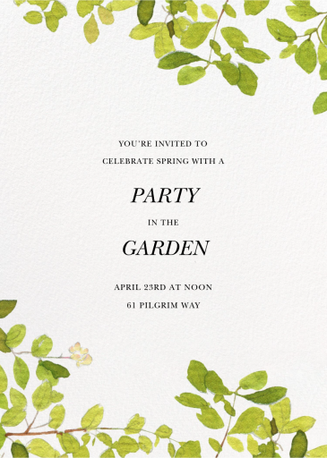 Spring Shade - Garden Party Invitation by Felix Doolittle