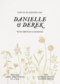 Flower Stalks - Wedding Weekend Invitation by Emilia Wickstead