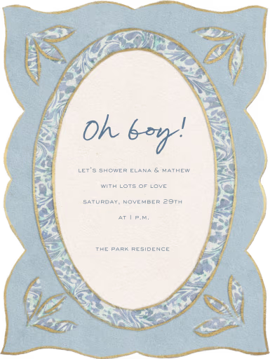 Ornate Pendant - Baby Shower Invitation by Fin Fellowes