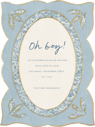 Ornate Pendant - Baby Shower Invitation by Fin Fellowes