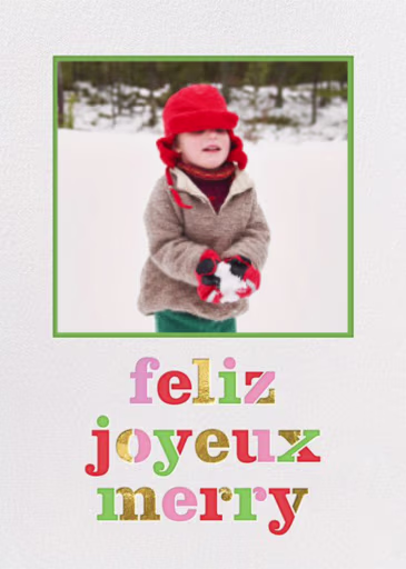 Feliz Merry Joyeux - Christmas Card by kate spade new york