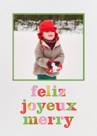 Feliz Merry Joyeux - Holiday Card by kate spade new york