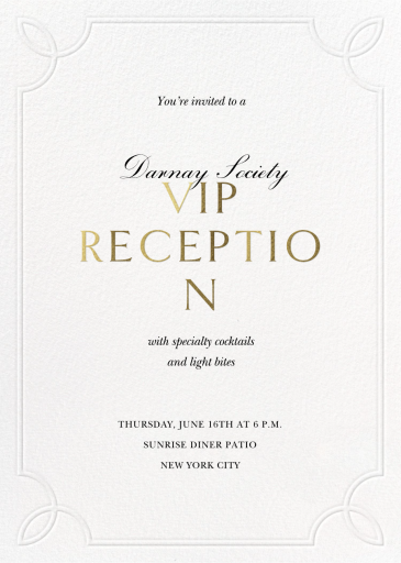 Embossed Border - Corporate Reception Invitation by Paperless Post
