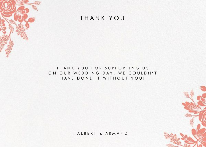 Heather and Lace (Photo Stationery) - Thank You Card by Rifle Paper Co. - Back